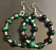 Load image into Gallery viewer, Emerald Eyez Hoop Earrings
